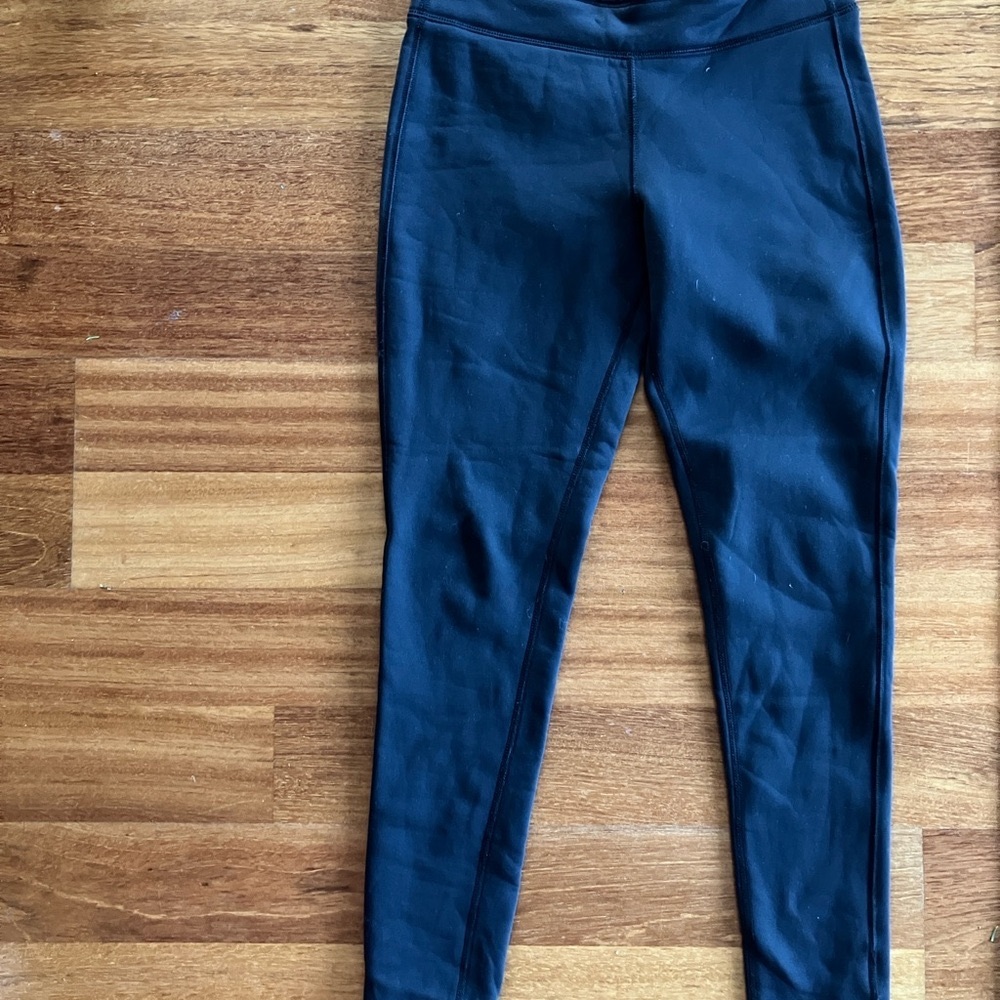 L.L. bean fleece lined Black tights